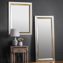 Madrina Rectangular Leaner Mirror In Gold Frame