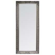 Percid Rectangular Leaner Mirror In Antique Silver Frame