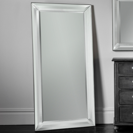 Madonna Rectangular Leaner Mirror In Silver Frame