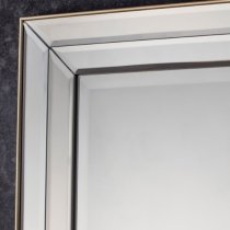 Russell Large Rectangular Wall Mirror In Champagne Frame