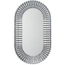 Sherrington Oval Wall Mirror In Silver Frame