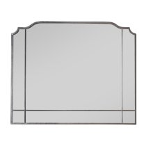 Warder Rectangular Overmantle Mirror In Charcoal Frame