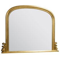 Thorne Rectangular Overmantle Mirror In Gold Frame