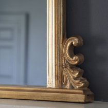 Thorne Rectangular Overmantle Mirror In Gold Frame