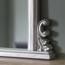 Thorne Rectangular Overmantle Mirror In Silver Frame