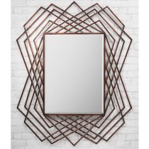 Spectra Rectangular Wall Mirror In Copper Frame