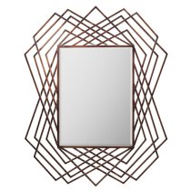 Spectra Rectangular Wall Mirror In Copper Frame