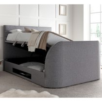 Alton Ottoman Marbella Fabric King Size TV Bed In Grey