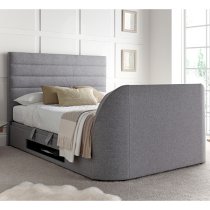 Alton Ottoman Marbella Fabric King Size TV Bed In Grey