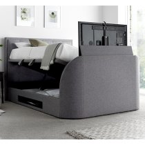 Felton Ottoman Marbella Fabric King Size TV Bed In Grey