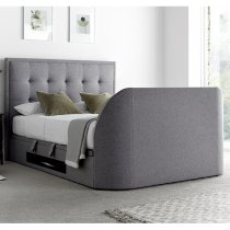 Felton Ottoman Marbella Fabric King Size TV Bed In Grey