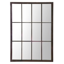 Zanetti Outdoor Window Design Wall Mirror In Black Frame