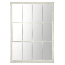 Zanetti Outdoor Window Design Wall Mirror In White Frame