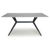 Tarsus Large Ceramic Top Dining Table In Grey