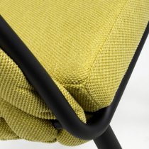 Pearl Yellow Braided Fabric Dining Chairs In Pair