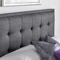 Felton Pendle Fabric Ottoman Double Bed In Slate