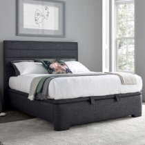 Alton Pendle Fabric Ottoman Super King Size Bed In Slate