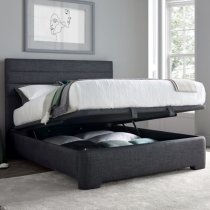 Alton Pendle Fabric Ottoman Super King Size Bed In Slate