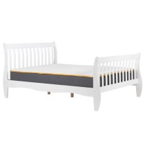 Balford Pine Wood Single Bed In White