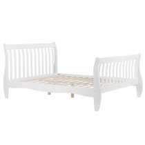 Balford Pine Wood Single Bed In White