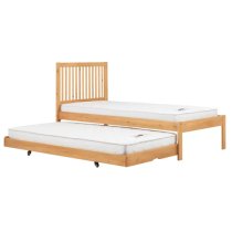 Broxton Rubberwood Single Bed With Guest Bed In Honey Pine