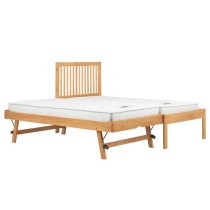 Broxton Rubberwood Single Bed With Guest Bed In Honey Pine