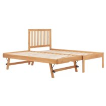 Broxton Rubberwood Single Bed With Guest Bed In Honey Pine