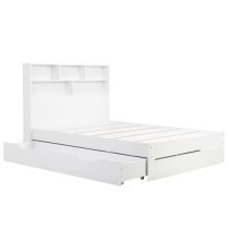 Alafia Wooden Storage King Size Bed In White