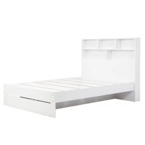 Alafia Wooden Storage King Size Bed In White