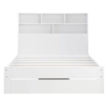 Alafia Wooden Storage King Size Bed In White