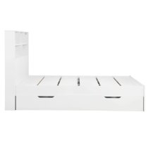 Alafia Wooden Storage King Size Bed In White