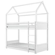 Herrin Wooden Single Bunk Bed In White