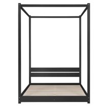 Darian Four Poster Wooden Double Bed In Black