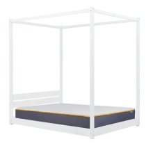 Darian Four Poster Wooden Double Bed In White