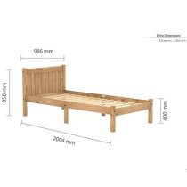 Ria Wooden Single Bed In Pine