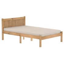 Ria Wooden Double Bed In Pine