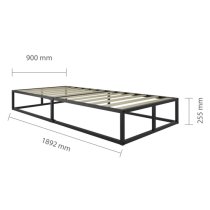 Shao Metal Platform Single Bed In Black