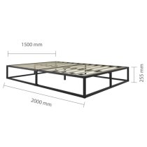 Shao Metal Platform King Size Bed In Black