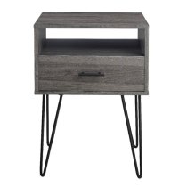 Avon Wooden Side Table With 1 Drawer In Slate Grey