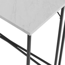 Monroe Wooden Laptop Desk In White Marble Effect With Y-Legs