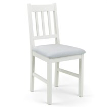 Calliope Ivory And Oak Wooden Dining Chairs In Pair