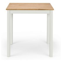 Calliope Square Wooden Dining Table In Ivory And Oak