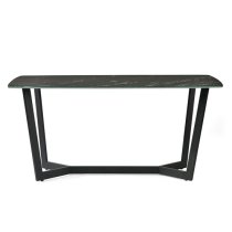 Oakley Glass Top Dining Table In Black Marble Effect