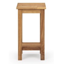 Calliope Tall Narrow Wooden Side Table In Oak