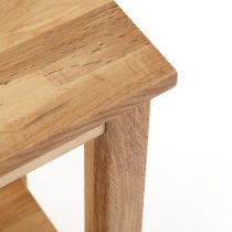 Calliope Tall Narrow Wooden Side Table In Oak