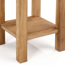 Calliope Tall Narrow Wooden Side Table In Oak