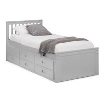 Macon Single Bed With Underbed And Drawers In Dove Grey