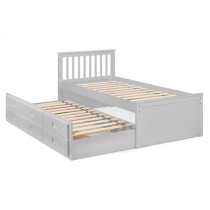 Macon Single Bed With Underbed And Drawers In Dove Grey