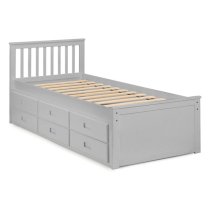 Macon Single Bed With Underbed And Drawers In Dove Grey