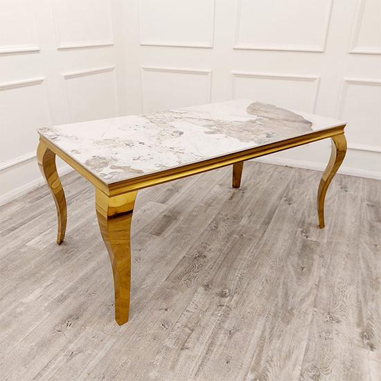 Laval Large Sintered Stone Top Dining Table In Pandora